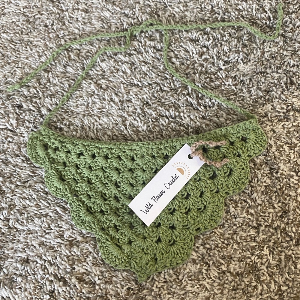 Handmade Crocheted Bandana Headband